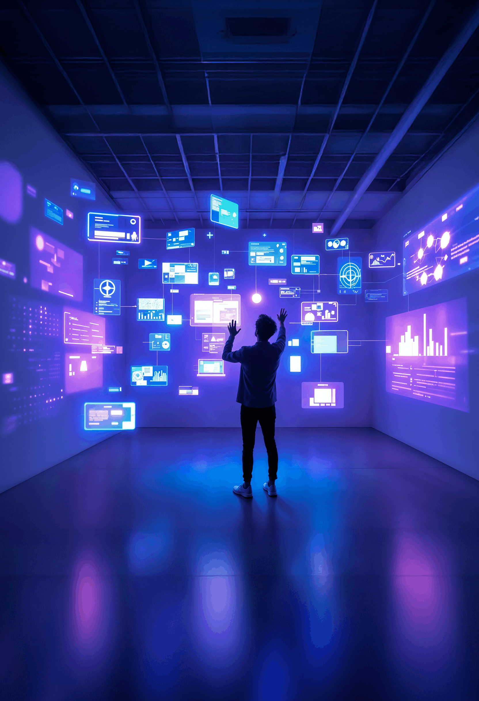 Centralized digital platform visualizing enterprise service architecture.