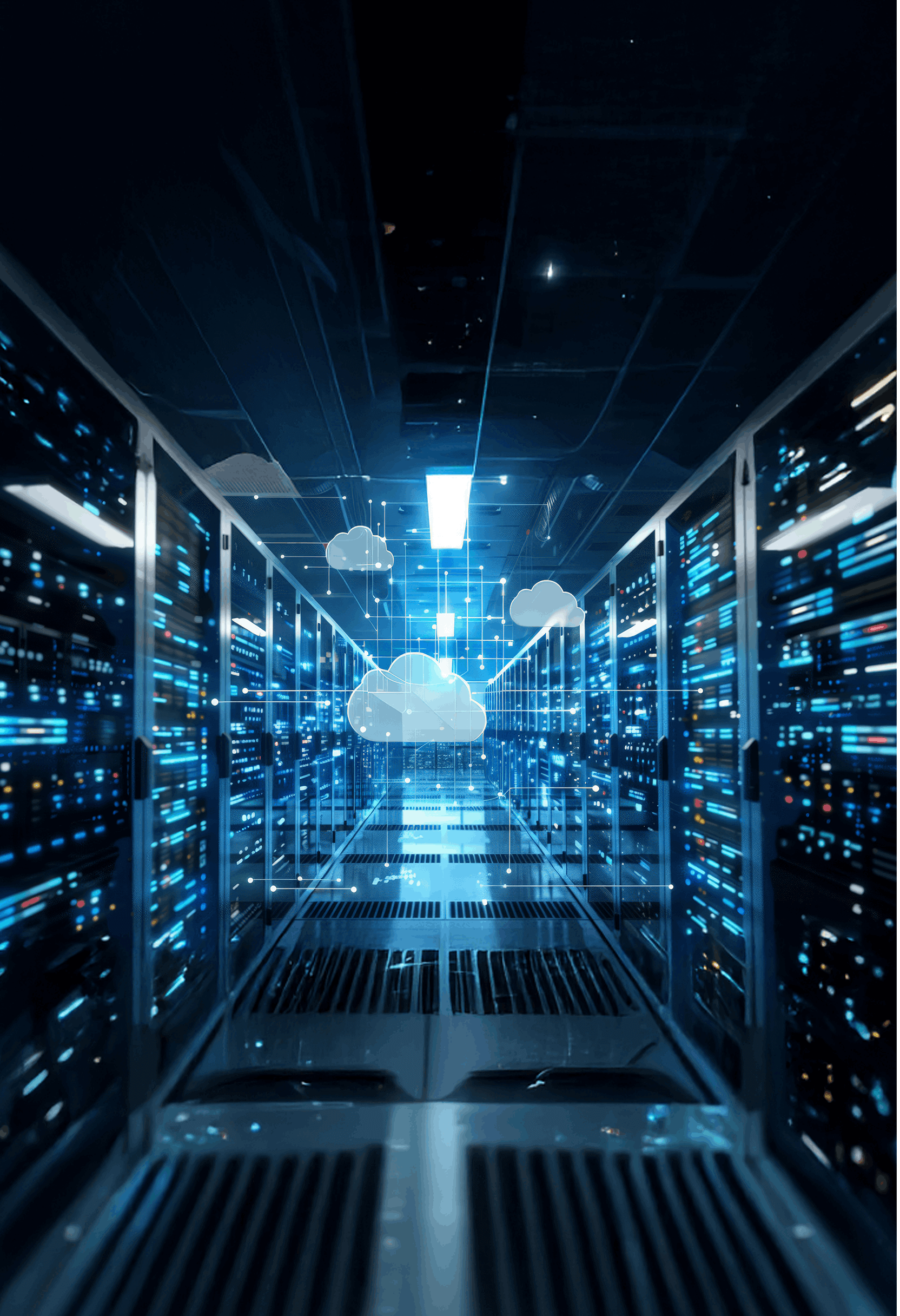 Enterprise data centre with cloud infrastructure representing data centre to cloud migration