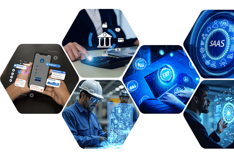 Digital solutions used across banking, SaaS, ERP, manufacturing, and enterprise technology teams